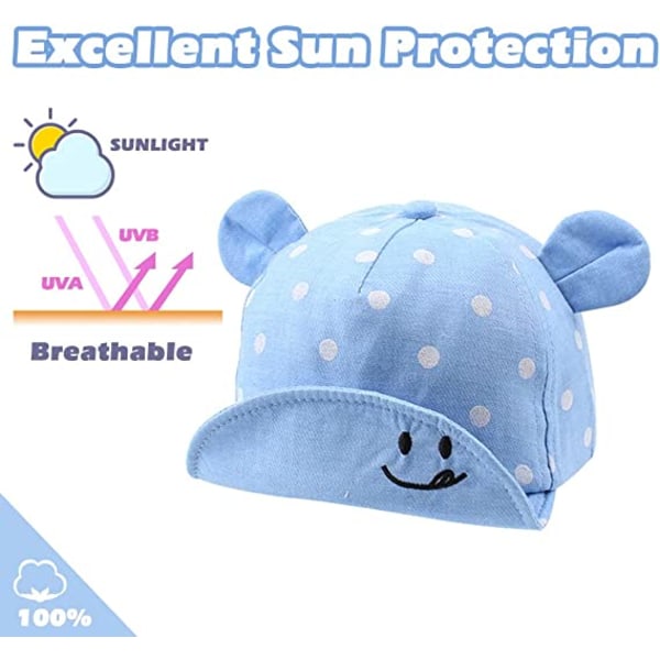 Blue-Polka cap baby 12-24 kk Girl Boy Child Sulle