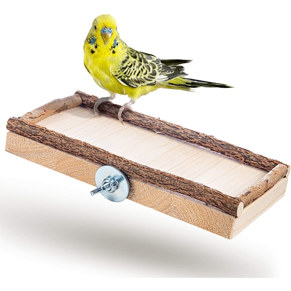 Super Seat Board 20x10cm luonnollisella puulla kakatille - alusta papukaijalinnuille - tarjotin, linnuntarvikkeet makuulle, istumiseen, nukkumiseen
