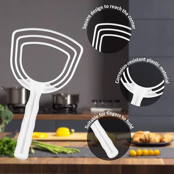 4 stycken köttskrapa benstoftsskrapa benrensare vit poly
