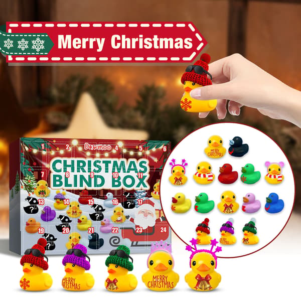 2025 Adventskalender Badeender Badeleker Jule Blind Box for Barn Gutter Jenter - 24 stk