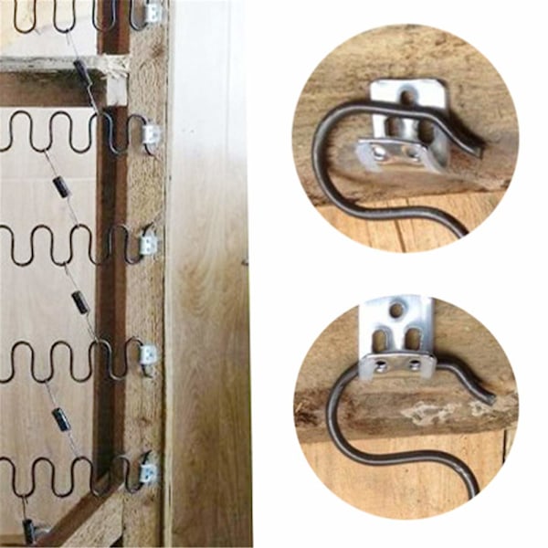 2 stk. 50 cm Sofa Udskiftningsspring med 4 S-klips, 4,0 Tråddiameter Sæt