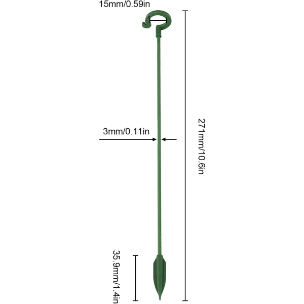 15 stk innendørs plantesupport, 27 cm plantestaker, Monstera Delic