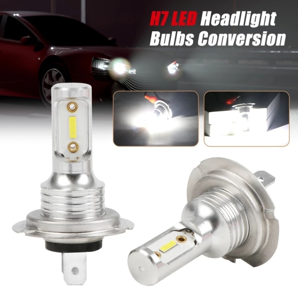 2-delt H7 højlysstyrke afkodningslampe Automobil LED-tåge