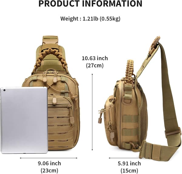 Taktisk militær skuldertaske Molle til mænd