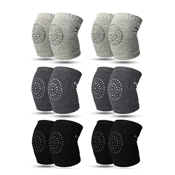 6 Pairs Crawling Knee Pads Anti-Slip Knee Protectors Toddler Leg