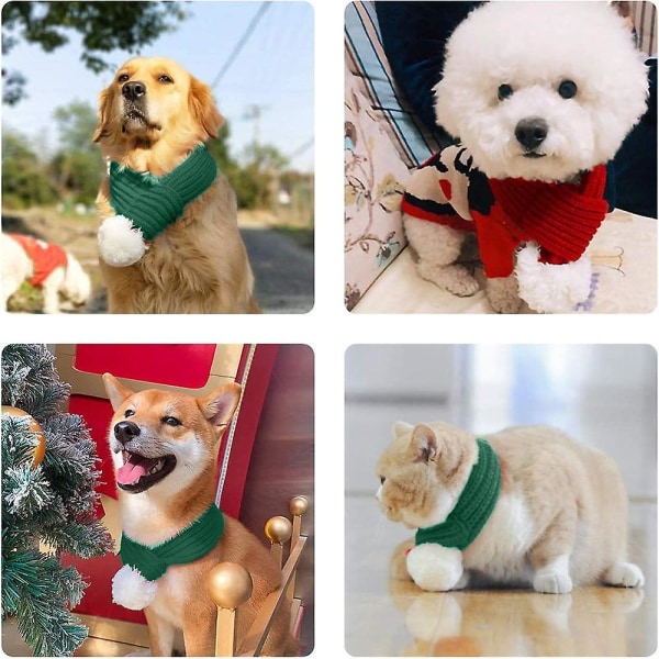 2 stk. Hund Kat Juletørklæder Pet Halstørklæde Pet Costume (S s 093a | Fyndiq