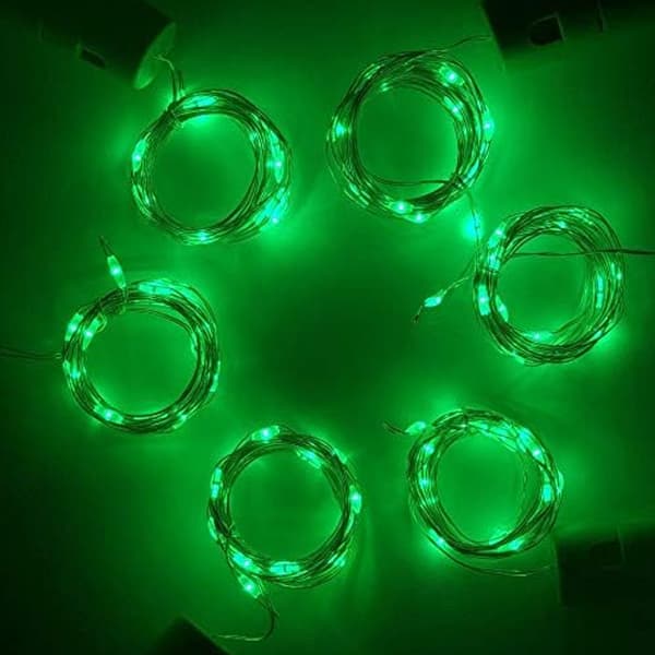 6-pack, 20 LED Flaskor Ljus Fairy String LED Ljus (grön)