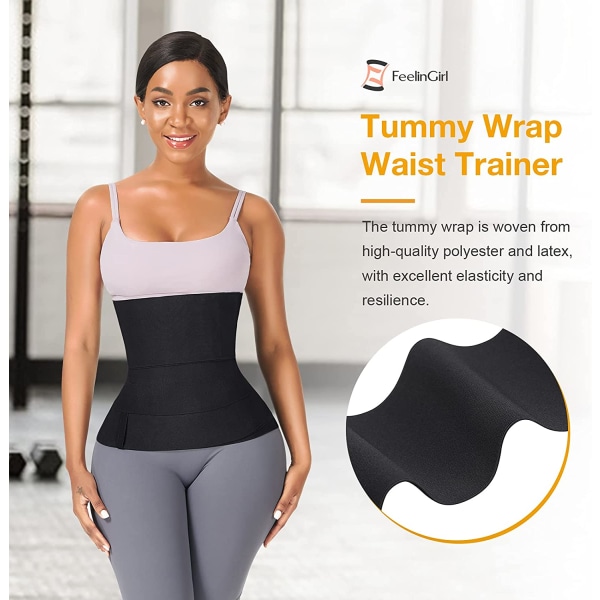 Midjetrener for kvinner Wrap Waist Trainer Band, Sports Corset B