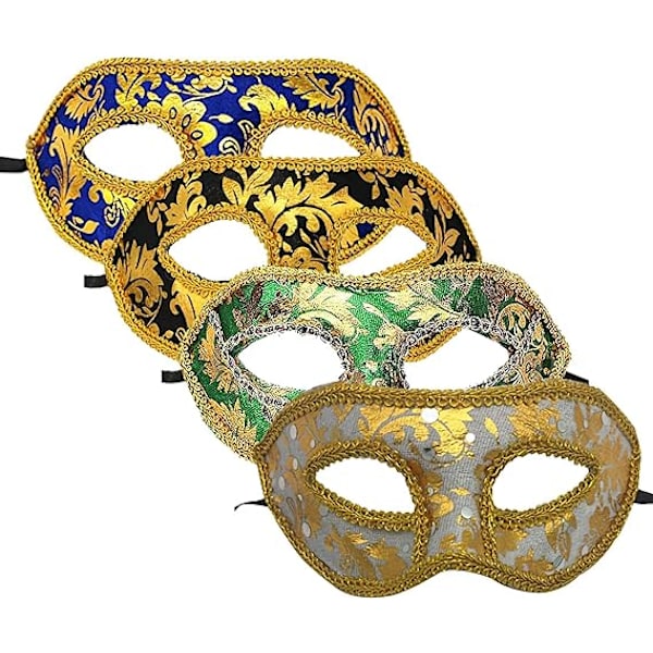 Venetiansk maske, 4-delt maske sett for maskerader, ballsaler