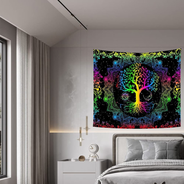 Tree Of Life Tapestry, Veggduk, Tapestry Veggdekor, Psykedelisk