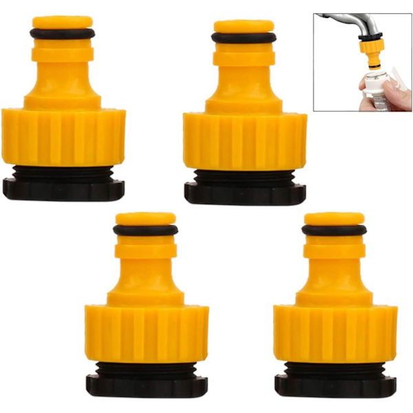 Pakke Slangekobling Kran Koblinger, Plast Hage Slange Gjengede Kran Koblinger, 2 i 1