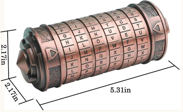 Cryptex Da Vinci Kode Mini Cryptex Lås Puslespilbokse med Skjult (Kobber)