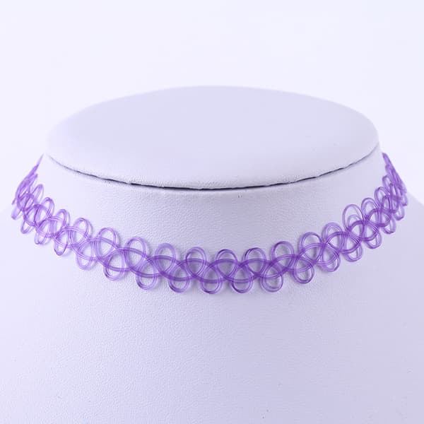 12-pack Chokers/Halsband - One Size Lila One Size