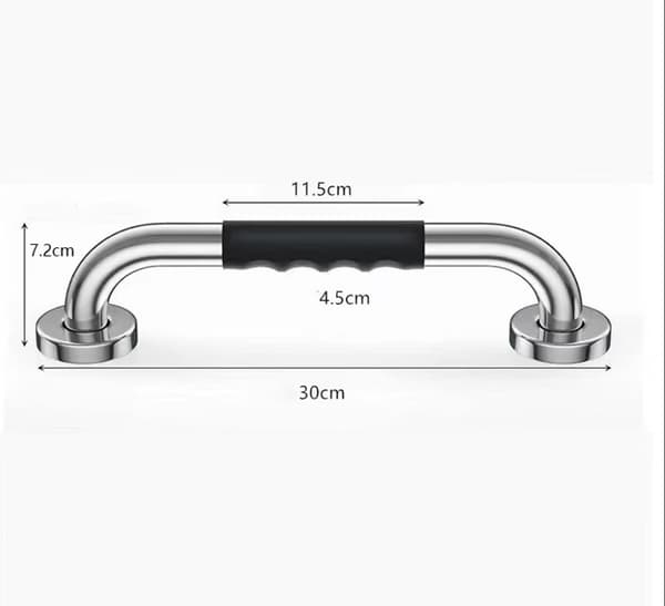 Toiletgreb 30cm Krom Rustfrit Stål Badeværelse Greb, S