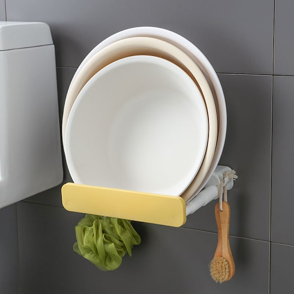 Keltainen reikävapaa vedettävä piilotettu allashylly WC-säilytyshylly