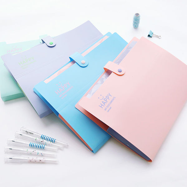 Sky Blue Mapp Skyddad Dokumentmapp Expanderbar A4 Dragspel Organisera