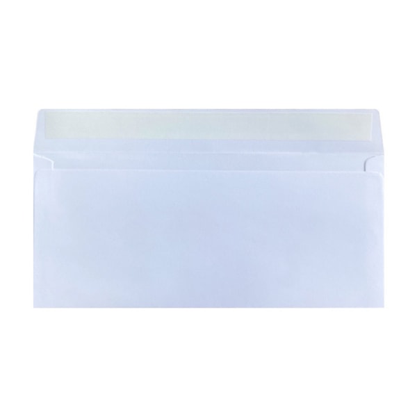 Pakke med 50 hvite konvolutter uten vindu, konvolutter, postalt