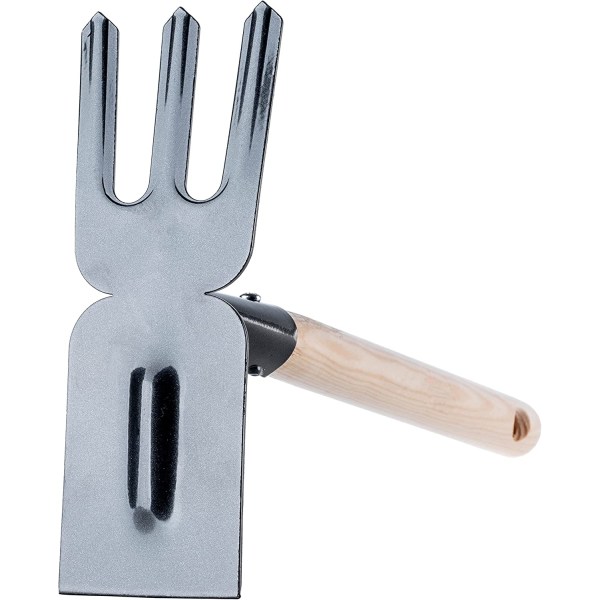 Liten metallspade med robust dobbelthacke kort håndtak for w