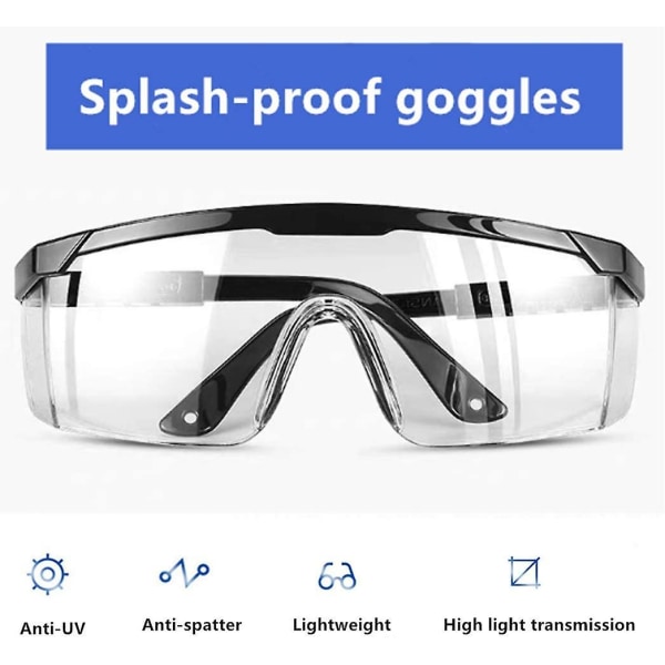 2 STK Sikkerhedsbriller Goggles Justerbare Over-glasses Slibning