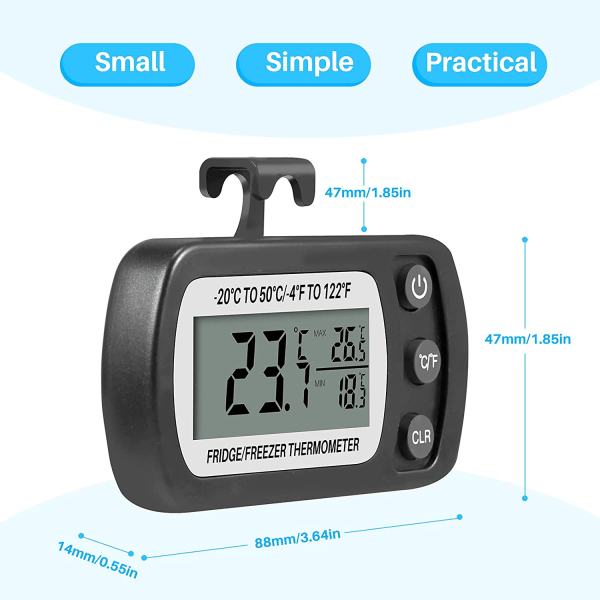 Frigidaire digitalt termometer for kjøleskap og frysertemperatur