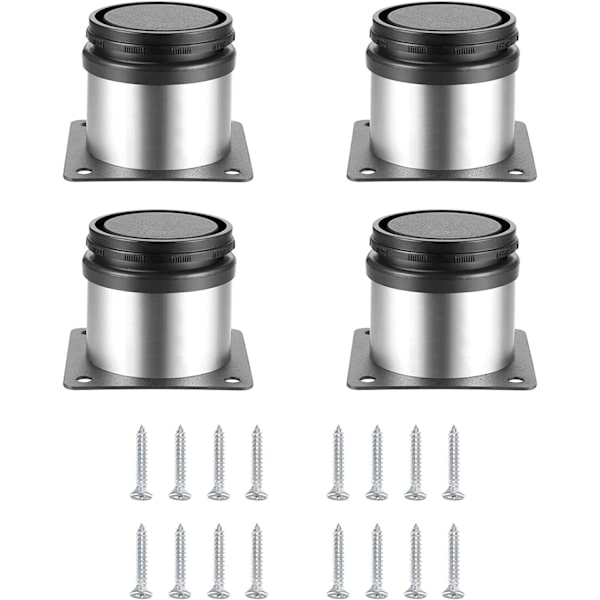 4 ställbara möbelben, höjdjusterbart metallbord