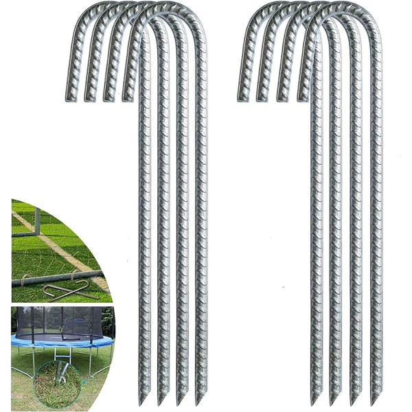 Galvanized Steel Tent Stakes, J-Hook Fixing Stakes, 12 Inch Land