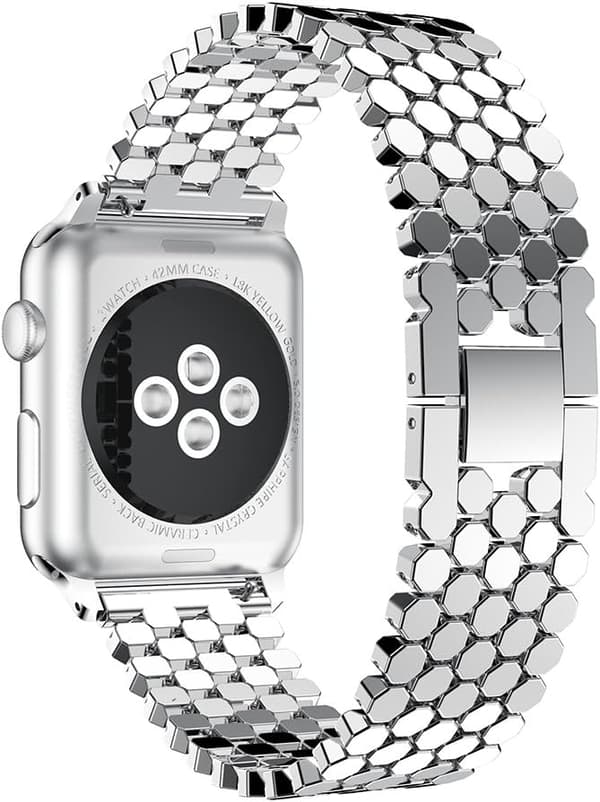 Sølv - Rem til Apple Watch 38mm, rustfritt stål iWatch-rem