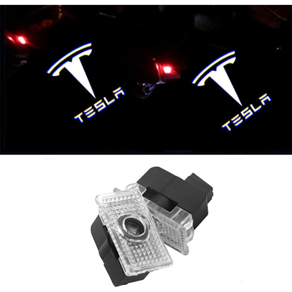 2 kpl LED-auton ovilähtövalot, auton ovilähtö LED-tervetulovalo, LED-auton projektoriv valo, LED-kohteliaisuusvalo