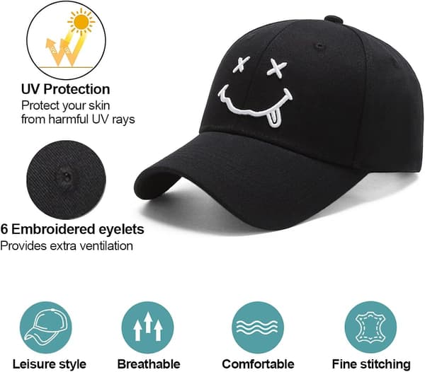 Baseball Cap, Bomull Anti-Sun Baseball Cap med Brodert, Mann