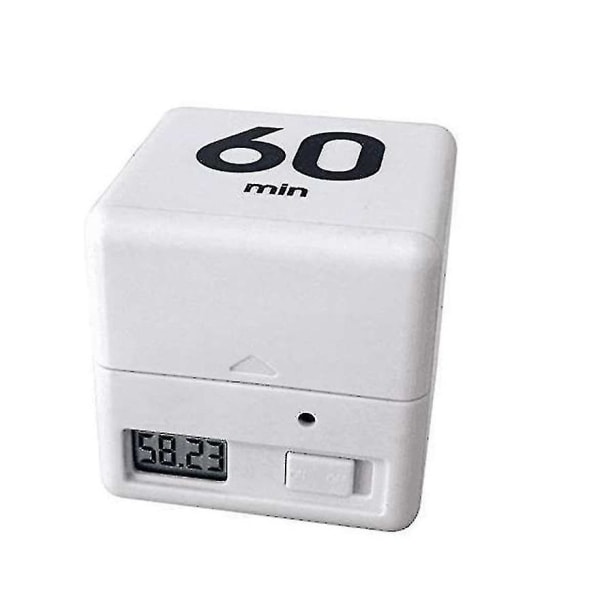 Kubtimer Kökslarm Yoga Timer Elektronisk Timer Nap Påminnelse Vit