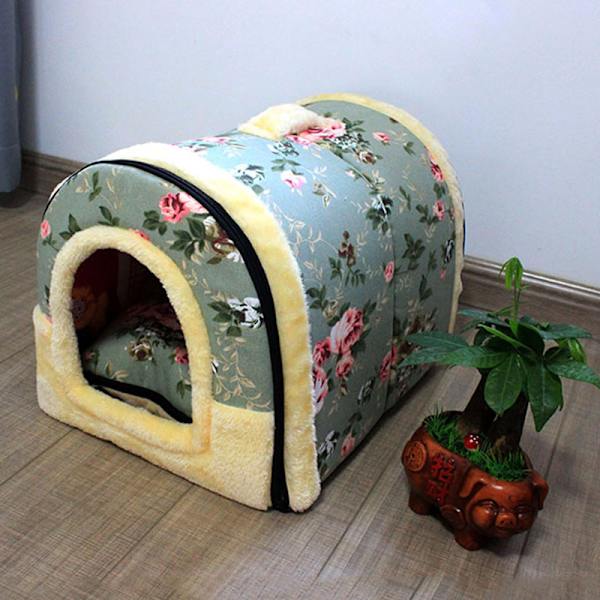 2 in 1 Lemmikki Kennel ja Talo, Konepestävä, Liukumaton, Taitettava