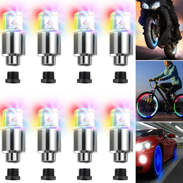 LED-auton pyörän valot vilkkuvat renkaat Pyörän cap valot Pyörän rengas
