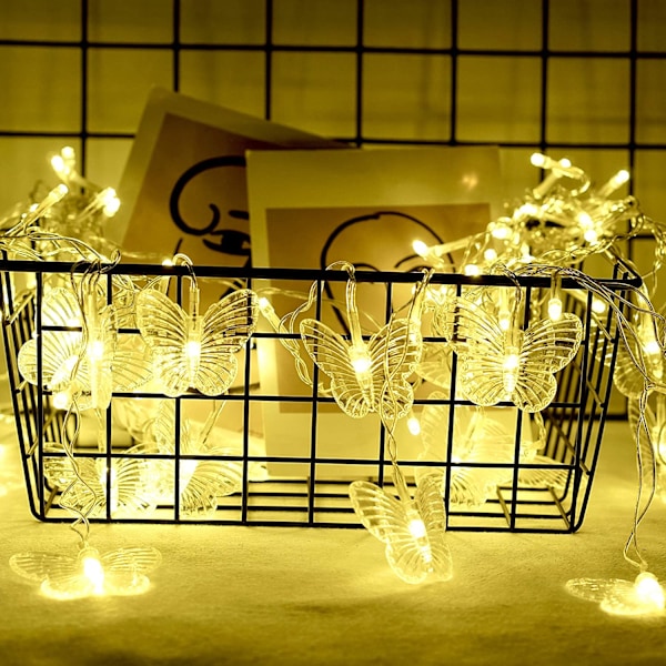4m Butterfly Ice Strip Curtain Light Christmas Light String Net