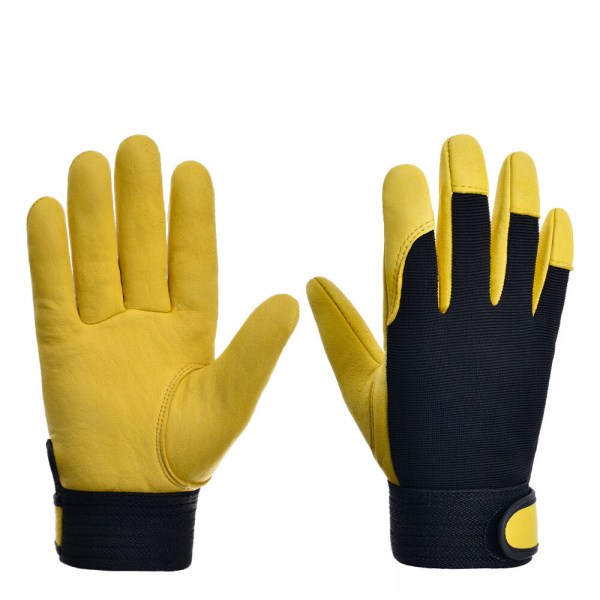 Cow Leather Work Gloves for First Layer, Labor Protection Gl