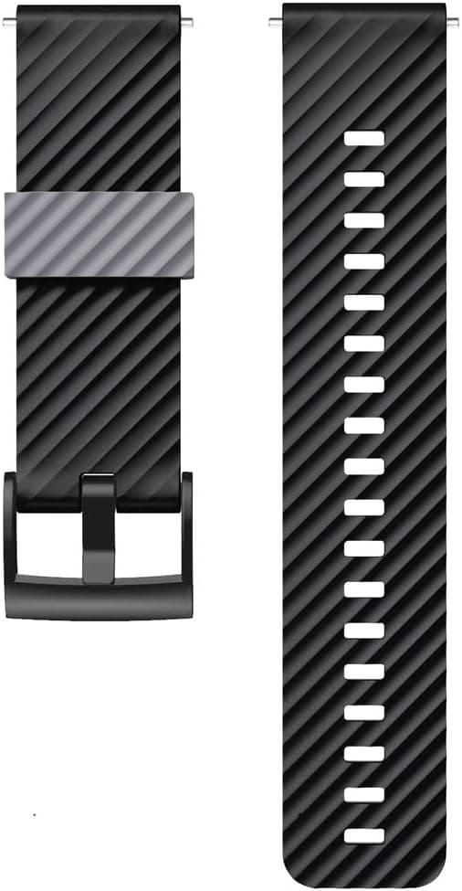 Svart og grå silikonrem til Suunto 7/9/9 Baro/