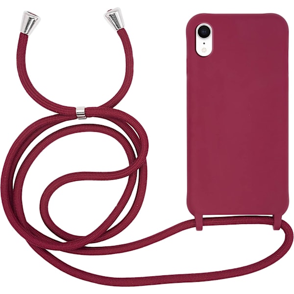 Kaulanauhakotelo, yhteensopiva iPhone 15 Pro Max - Viininpunainen