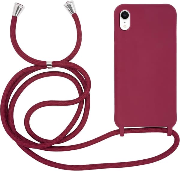 Lanyard-deksel kompatibelt med iPhone 15 Pro Max - Burgunder
