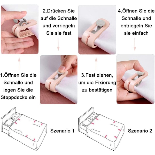 Peittoliinan pidikkeet, 12 kpl joustavat peittoliinan pidikkeet peitto,