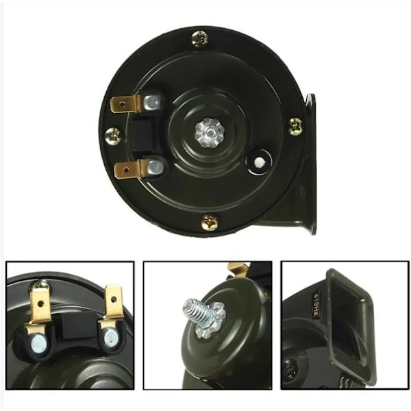 Bilhorn 300DB 12V Elektrisk Sneglehorn Universal Super Høj Lyd Luft