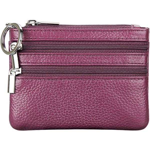 Kvinners ekte skinnmyntpung Mini Pouch Change Wallet med