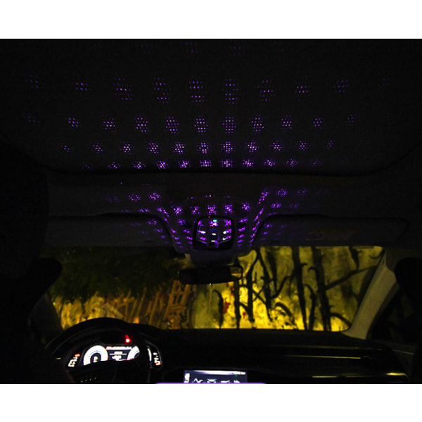 USB Star-projektor nattljus, biltaksljus, portabel justering
