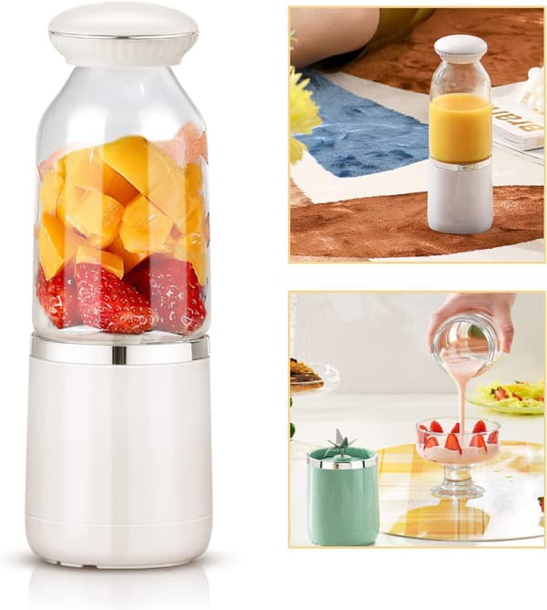 Bærbar Frugtblender, Mini USB Blender til Smoothie, Mælkeshake