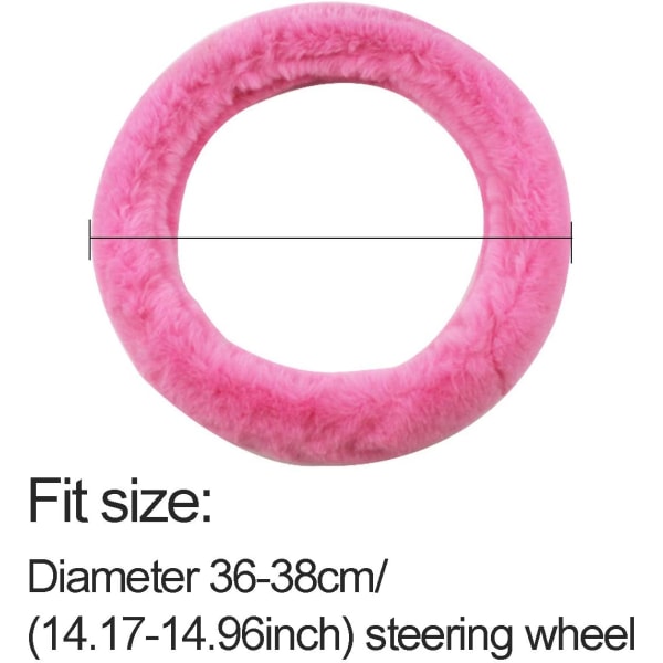 (Rosa) 3-pack rattstyrningsöverdrag, Macllar Vintervarm Styr