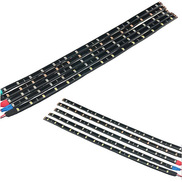 5-pak Multi Farve LED Strip Lys 12V Vandtæt til Bil