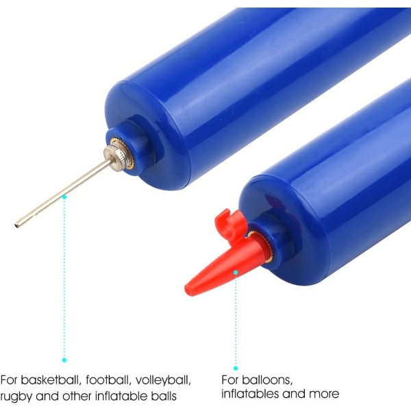 15-delt oppblåsningssett: ballpumpe, fleksibel stang og adapter