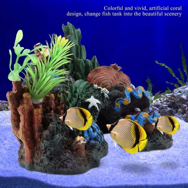 Akvarie Dekoration Figur Landskab Resin Hule Akvatiske Dekor