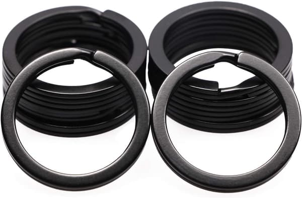 20 stk. 1,18 tommer/30 mm diameter metal flade split nøgleringe