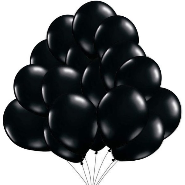 48 sorte balloner Pearly Pearl sorte balloner. Oppustelig fødsel