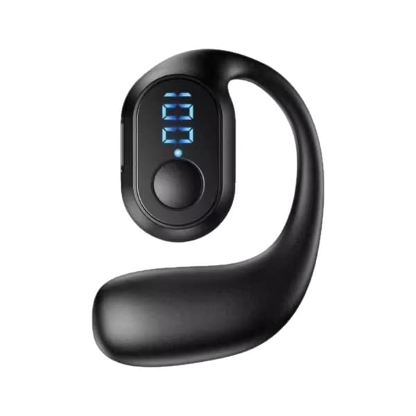 Vasen korva, yhden korvan Bluetooth-kuuloke, täysin langaton - musta
