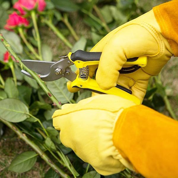 Lange Læder Havehandsker Til Kvinder Og Mænd, Tornsikre Handsker